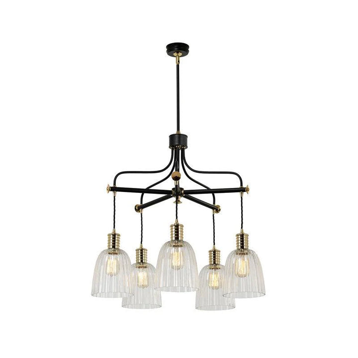 Douille 5lt Chandelier E27 in Aged Brass, Black/Polished Brass, or Polished Nickel