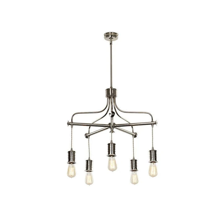 Douille 5lt Chandelier E27 in Aged Brass, Black/Polished Brass, or Polished Nickel