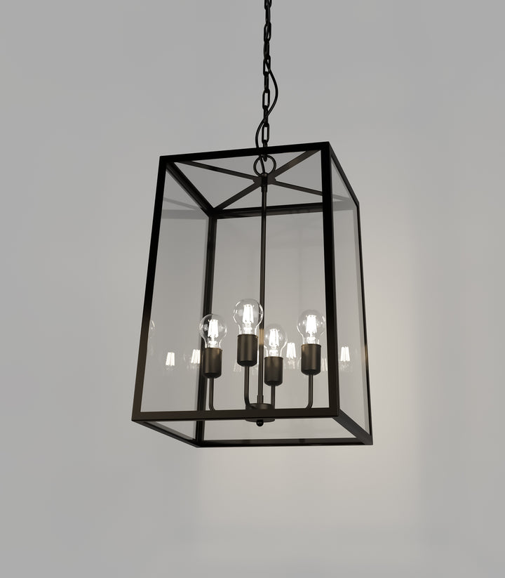 Dover Linear Pendant Light – Handcrafted Brass and Glass Elegance