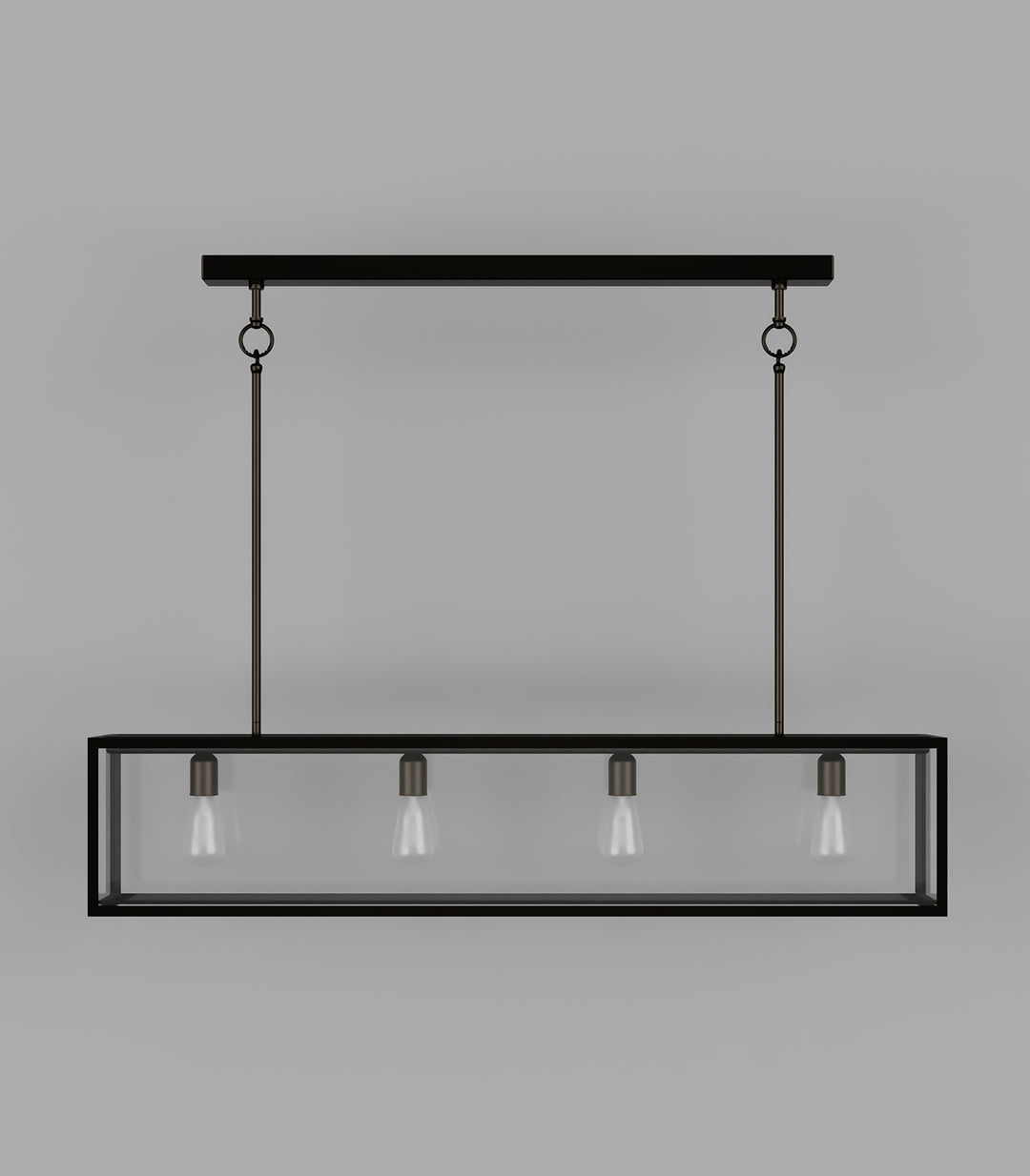 Dover Long 4Lt Lantern - Old Bronze & Clear Glass