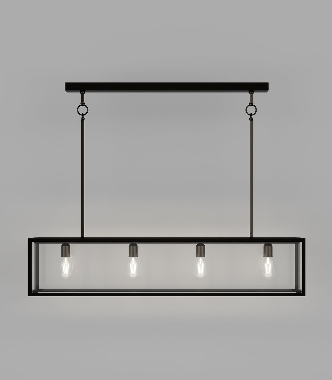 Dover Long 4Lt Lantern - Old Bronze & Clear Glass