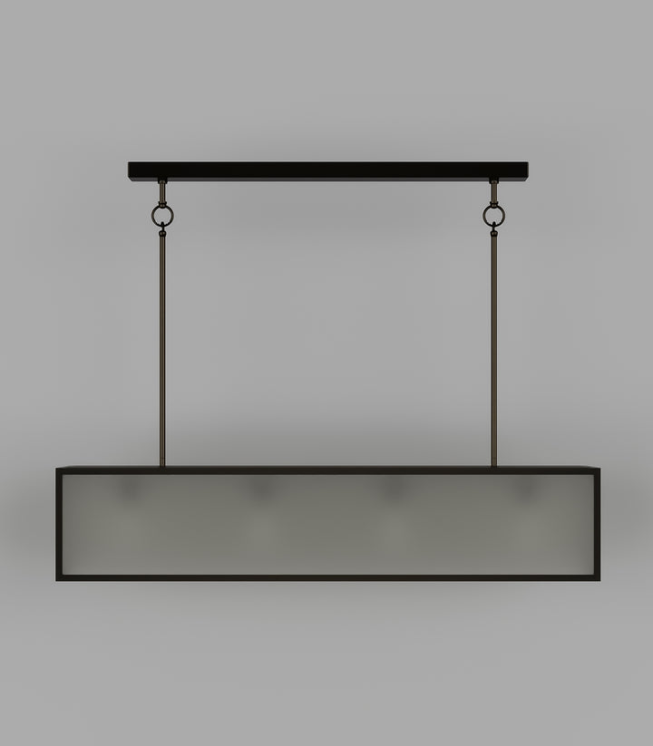 Dover Long 4Lt Lantern - Old Bronze with Frosted Glass