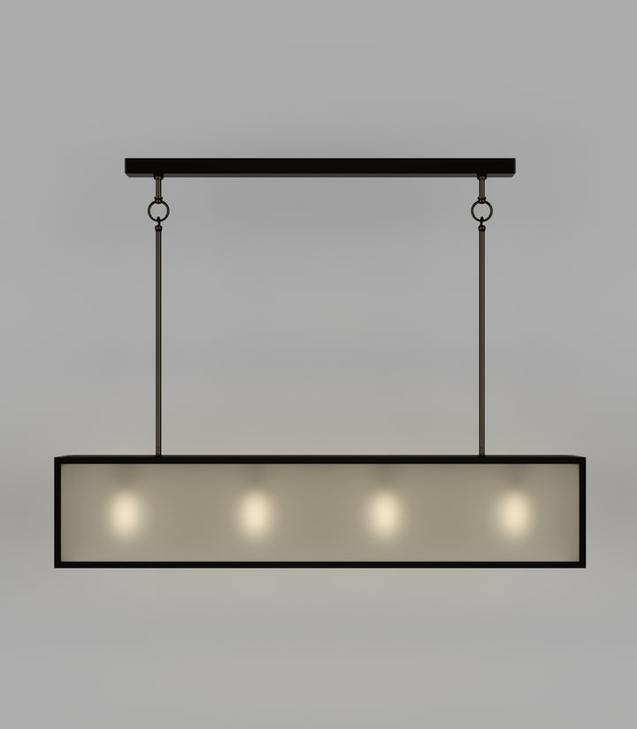 Dover Long 4Lt Lantern - Old Bronze with Frosted Glass