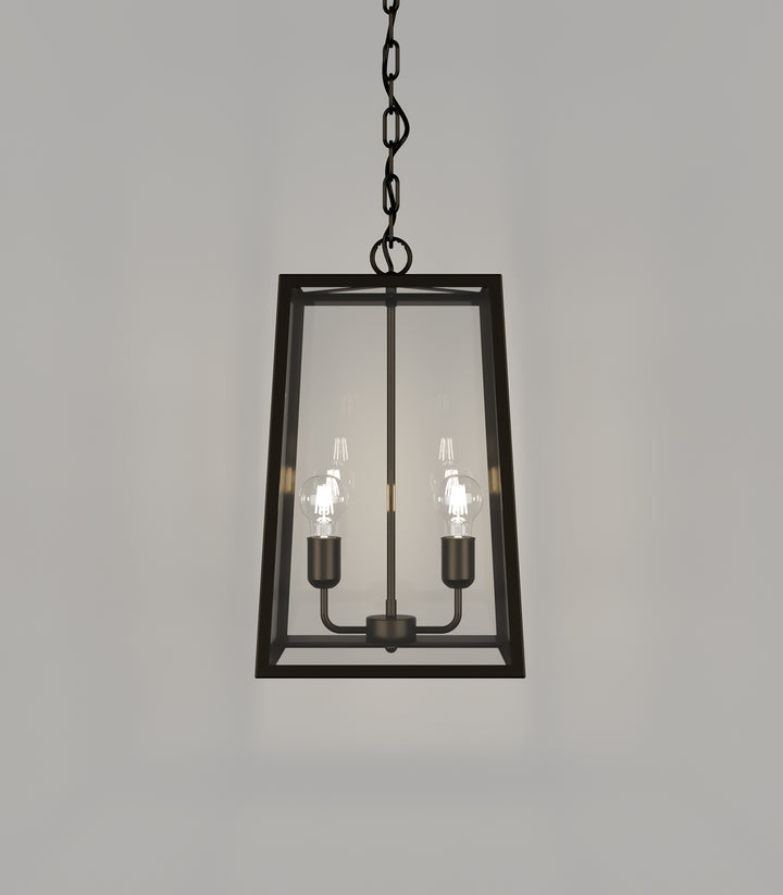 Dover Medium 2Lt Lantern - Old Bronze with Clear Glass