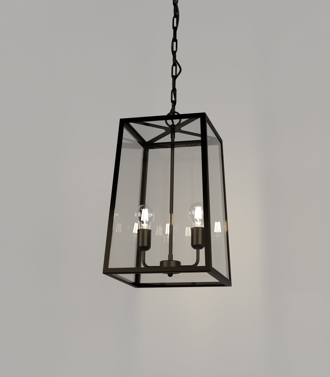 Dover Medium 2Lt Lantern - Old Bronze with Clear Glass