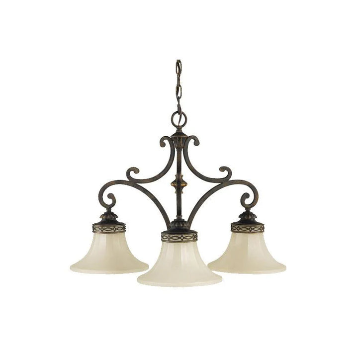 Drawing Room 3LT/5LT Chandelier E27 in Walnut