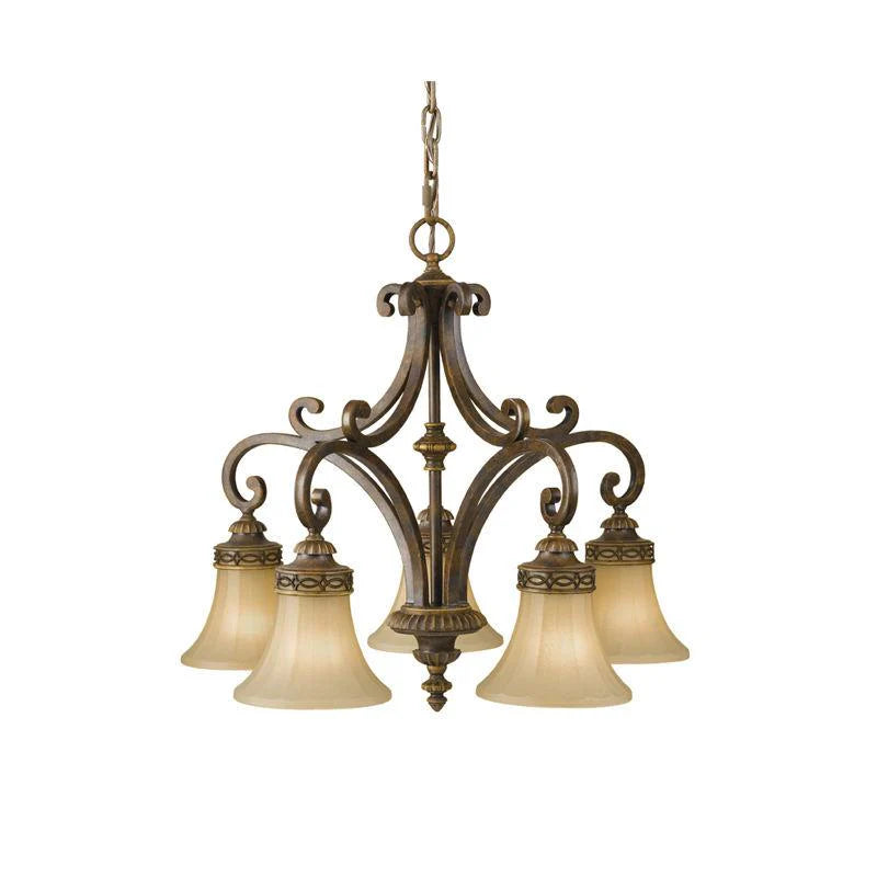 Drawing Room 3LT/5LT Chandelier E27 in Walnut