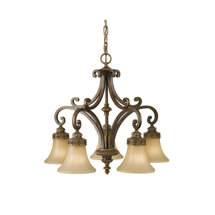 Drawing Room 3LT/5LT Chandelier E27 in Walnut
