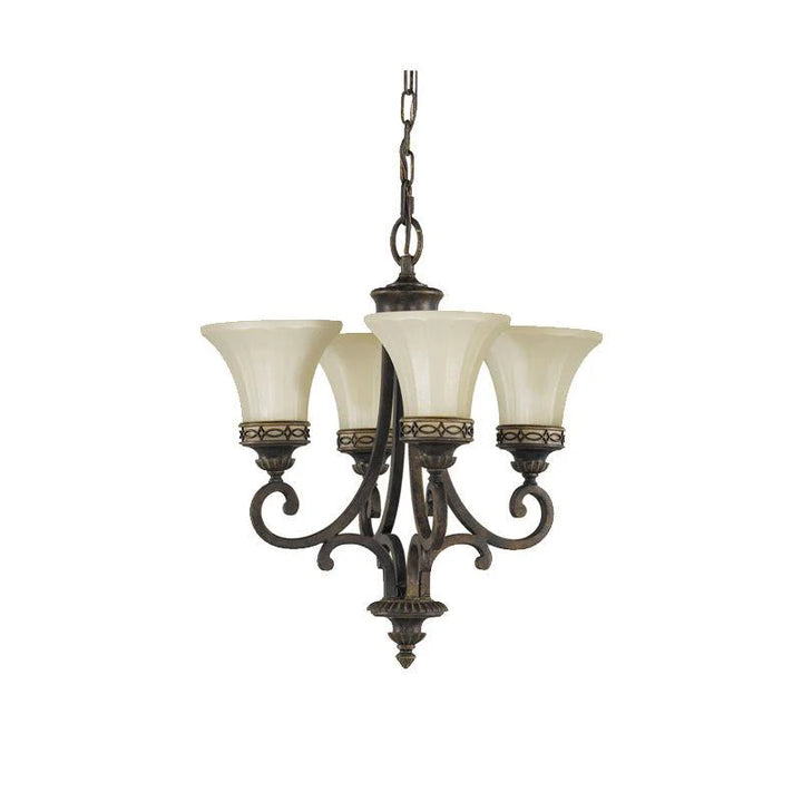 Drawing Room Chandelier E27 in Walnut (4LT/6LT/9LT/18LT)