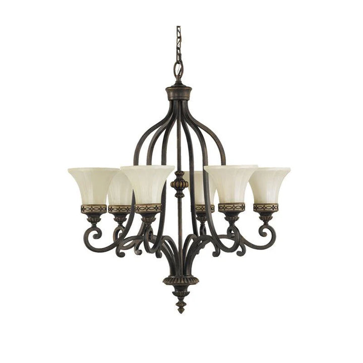 Drawing Room Chandelier E27 in Walnut (4LT/6LT/9LT/18LT)