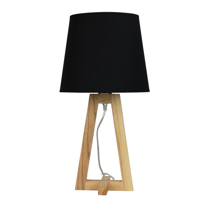 EDRA Black Scandi Table Lamp with Black Cotton Shade