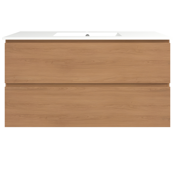Elemental Plus Vanity Tassie Oak 1200mm Centre Bowl Alpha Top Floor Standing