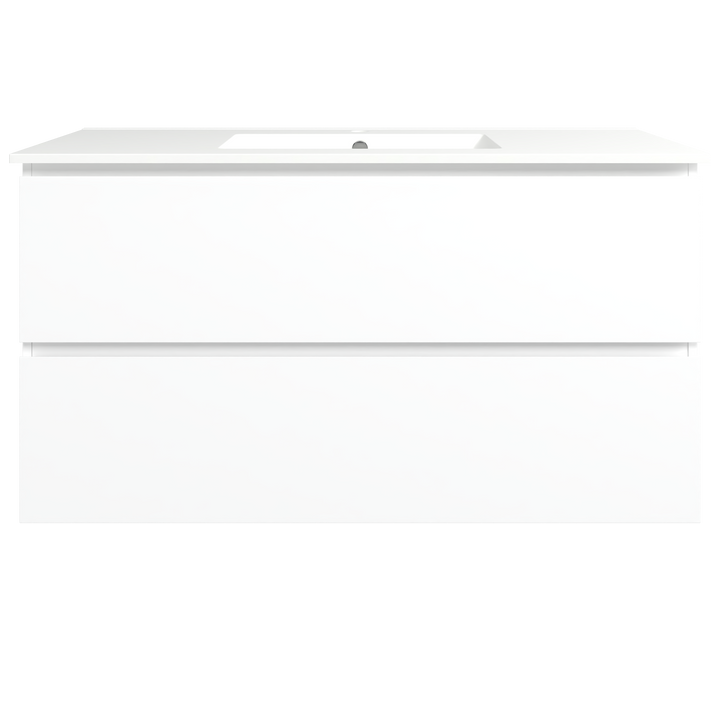 Elemental Plus Vanity White Ultra Matt 1200mm Centre Bowl Alpha Top Floor Standing