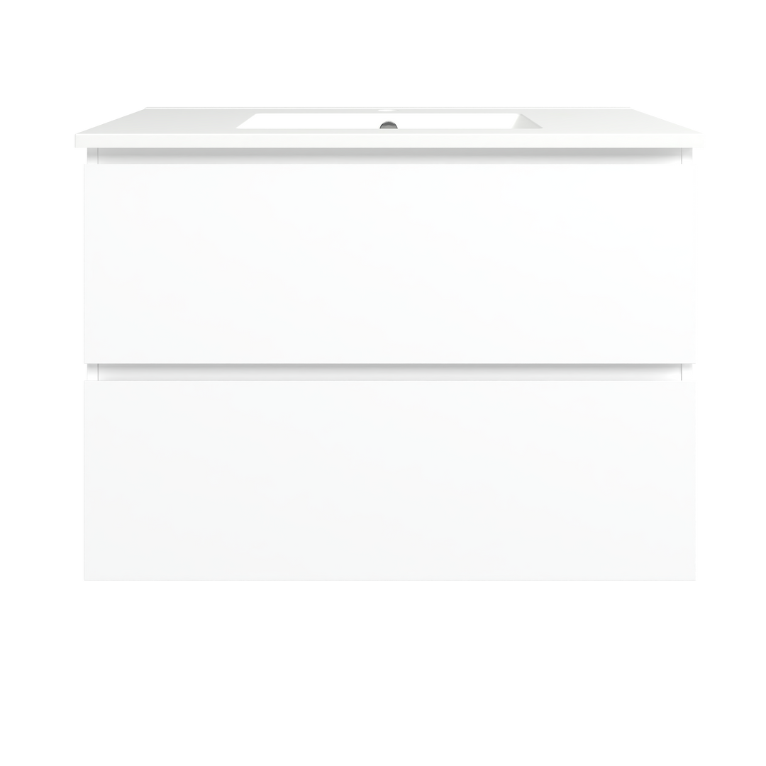 Elemental Plus Vanity White Ultra Matt 900mm Centre Bowl Alpha Top Floor Standing