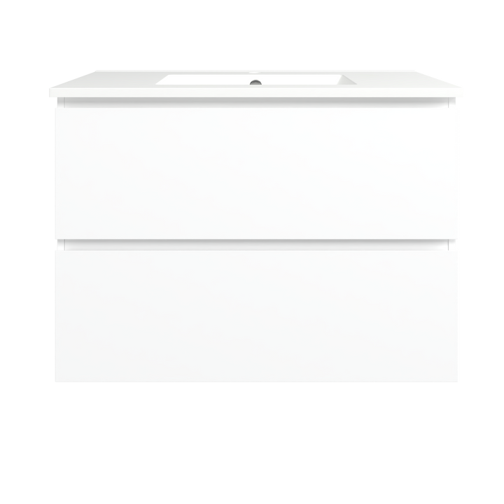 Elemental Plus Vanity White Ultra Matt 900mm Centre Bowl Alpha Top Floor Standing