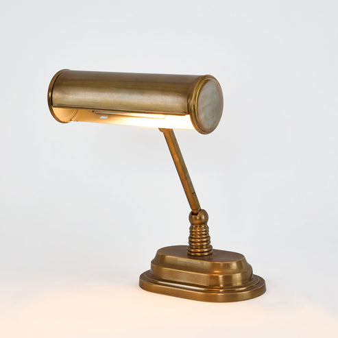 Carlisle Banker's Desk Lamp in Antique Brass or Silver Emac and Lawton Lighting - ELPIM50385AB, ELPIM50385AS