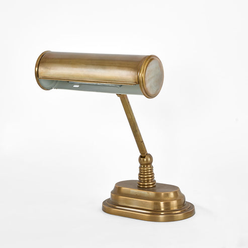 Carlisle Banker's Desk Lamp in Antique Brass or Silver Emac and Lawton Lighting - ELPIM50385AB, ELPIM50385AS
