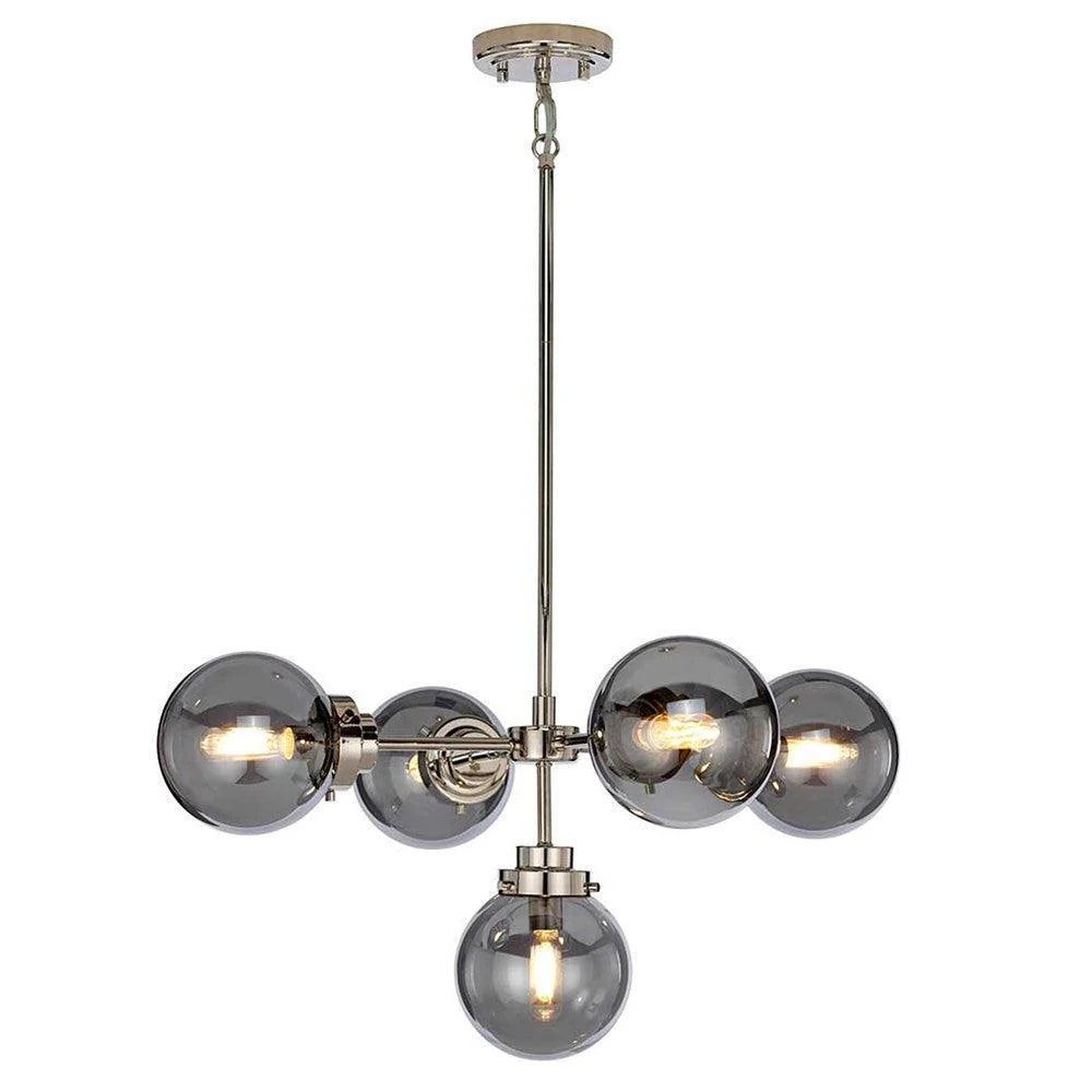 Kula 5Lt Chandelier in Polished Nickel