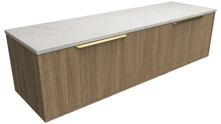 Elwood 1500mm Double WG Basins Silk Surface AC Top Floor-Standing Vanity