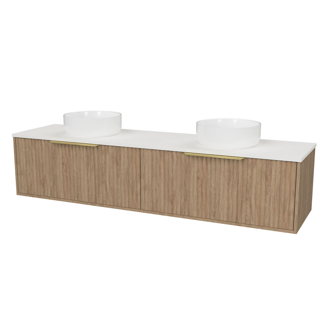 Elwood 1800mm Double WG Basins Silk Surface AC Top Floor-Standing Vanity