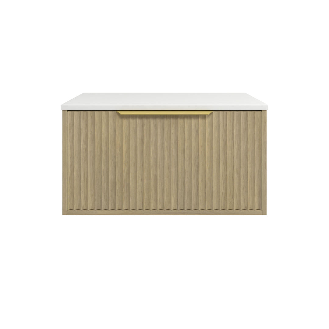 Elwood 750mm Centre WG Basin Silk Surface AC Top Wall-Hung Vanity