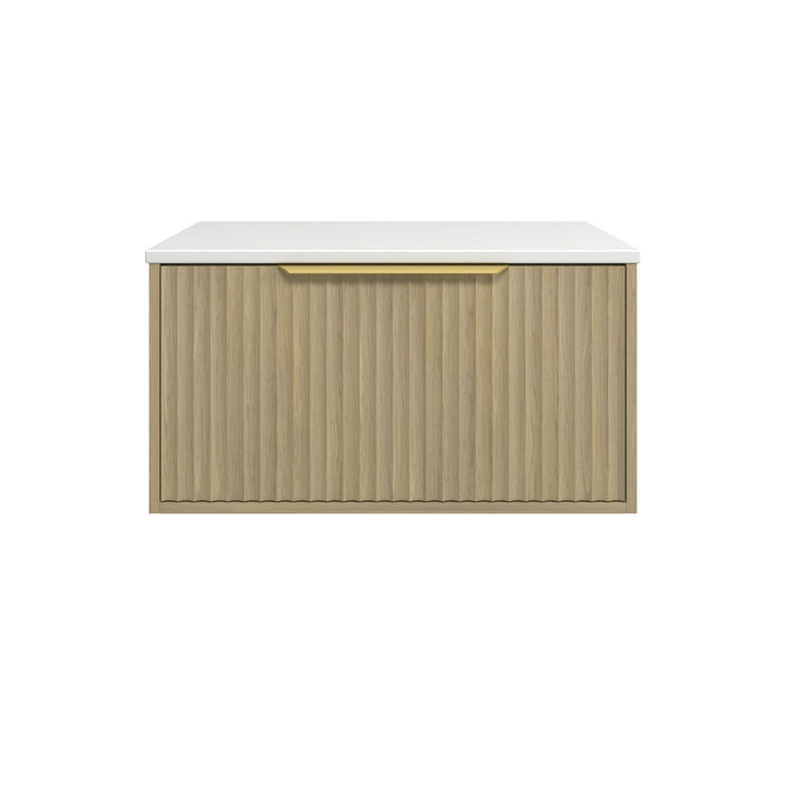 Elwood 750mm Centre WG Basin Silk Surface AC Top Wall-Hung Vanity