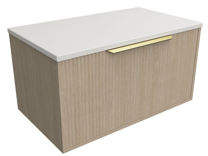Elwood 750mm Centre WG Basin Silk Surface AC Top Floor-Standing Vanity