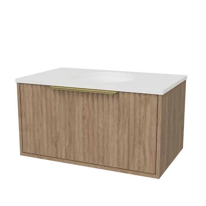 Elwood 750mm Centre WG Basin Silk Surface AC Top Floor-Standing Vanity