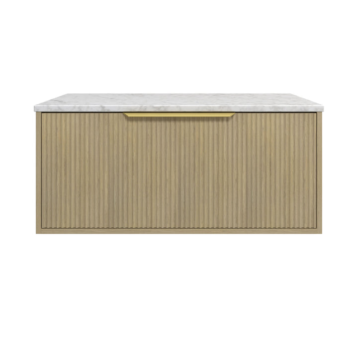 Elwood 900mm Centre WG Basin Silk Surface AC Top Wall-Hung Vanity