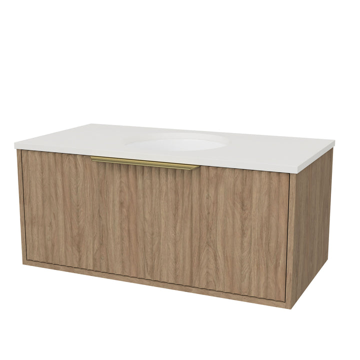 Elwood 750mm Centre WG Basin Silk Surface AC Top Floor-Standing Vanity