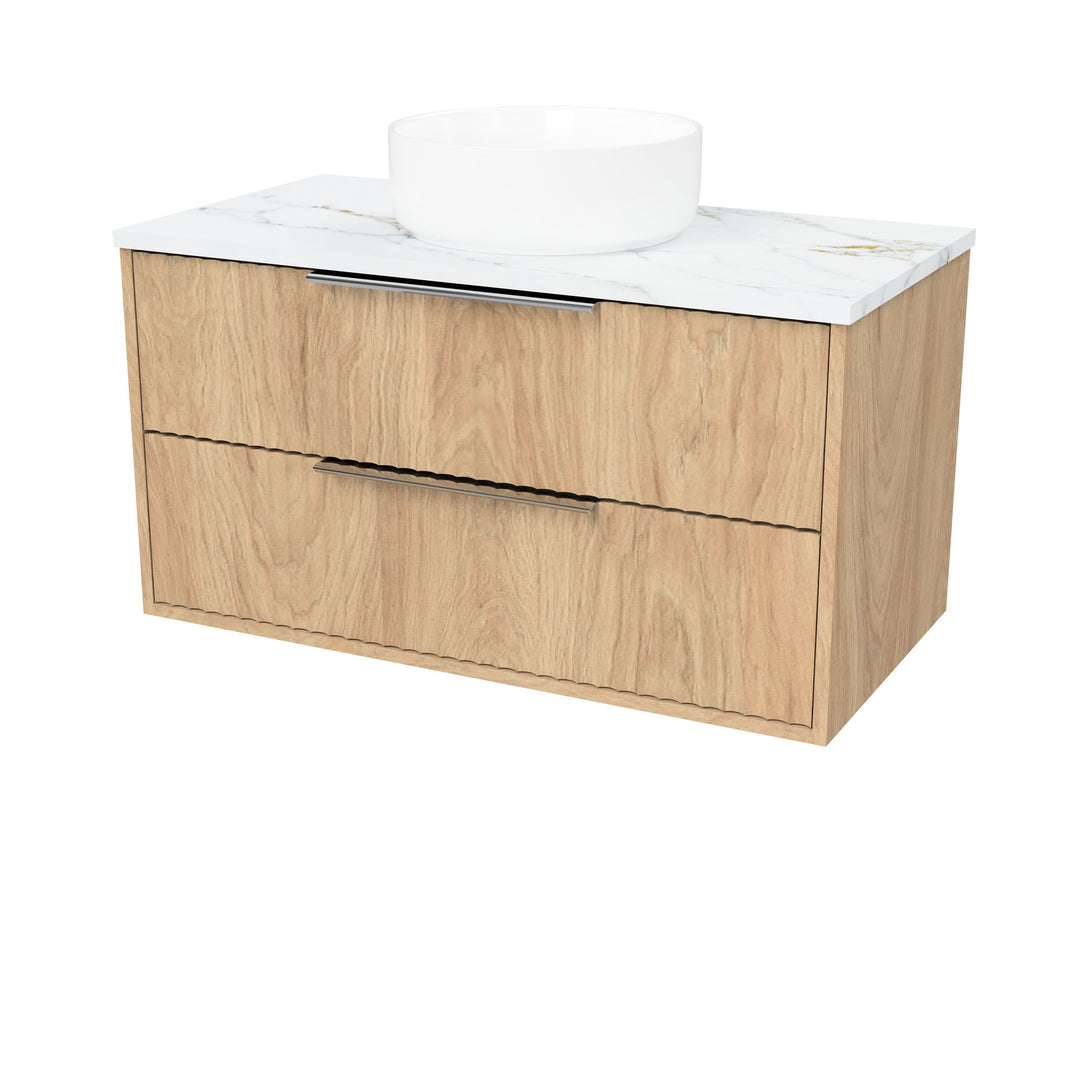 Emmett 900mm Centre WG Basin Silk Surface AC Top Floor-Standing Vanity