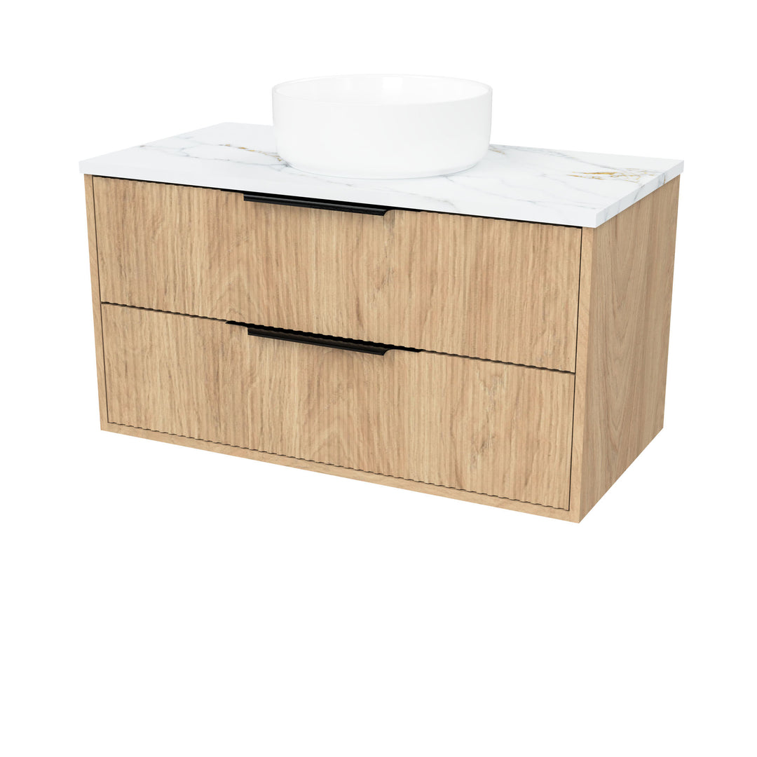 Emmett 900mm Centre WG Basin Silk Surface AC Top Floor-Standing Vanity