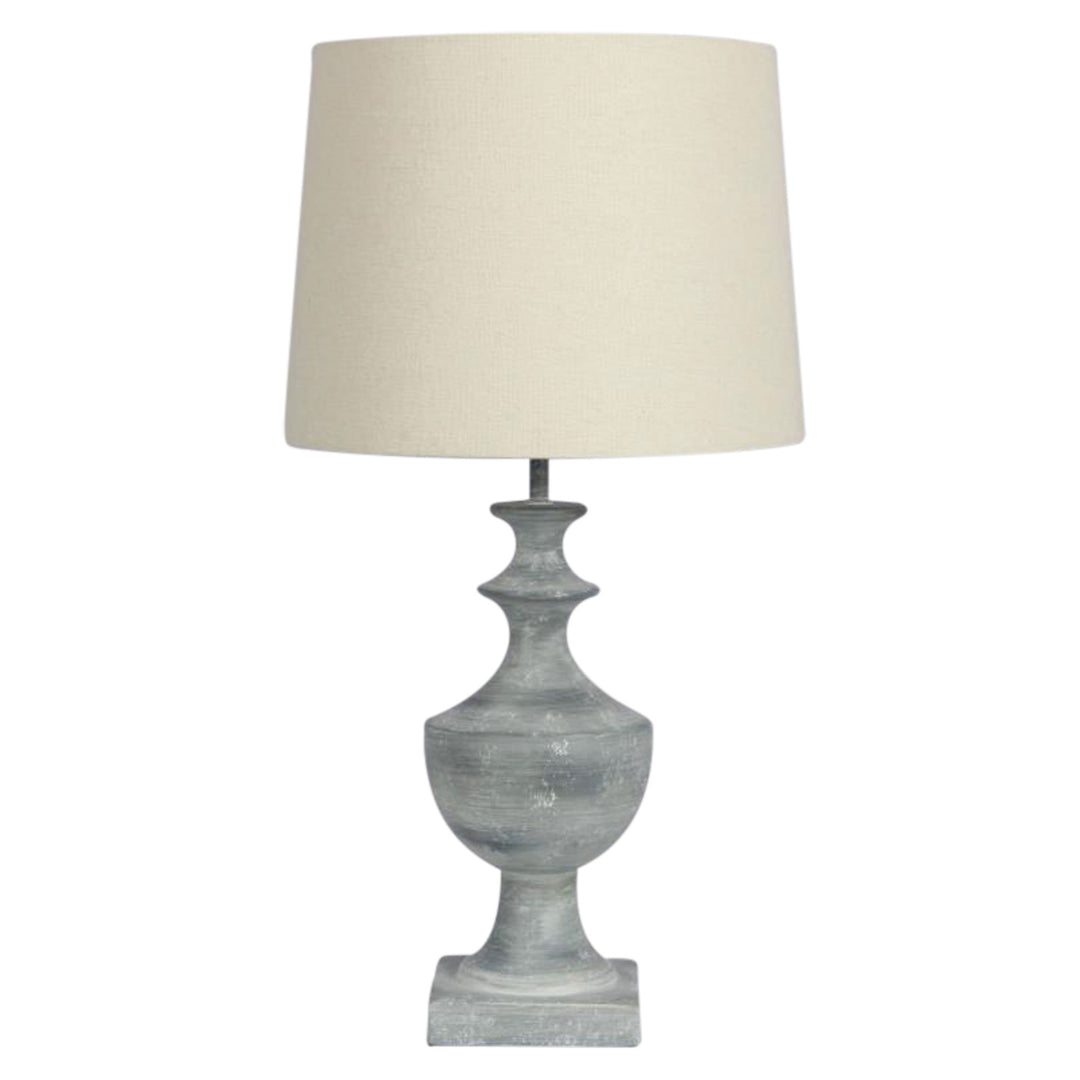 EXETER Complete Resin Table Lamp with Calico-Linen Shade