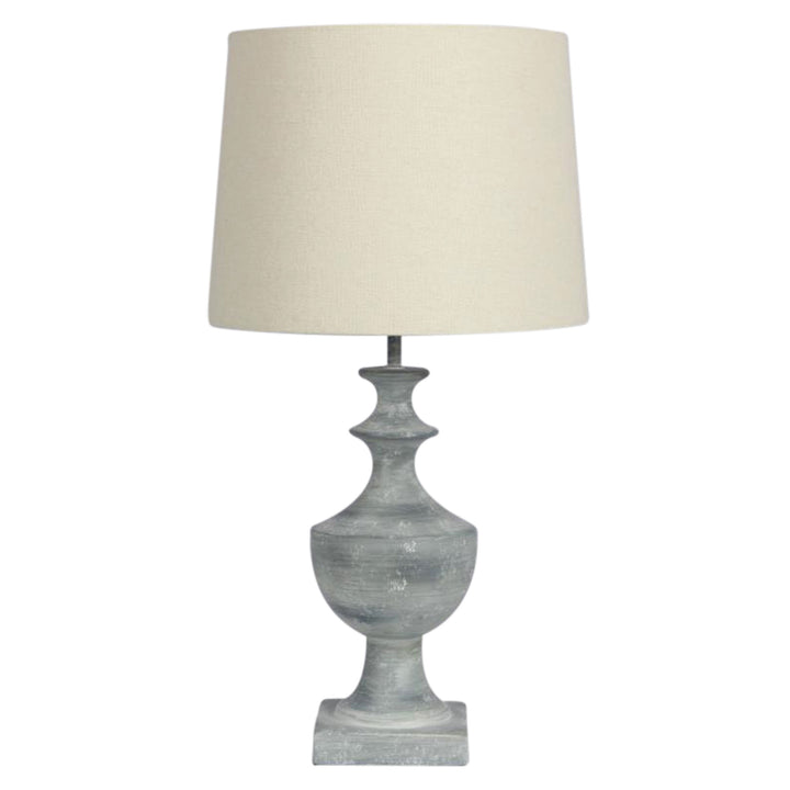 EXETER Complete Resin Table Lamp with Calico-Linen Shade