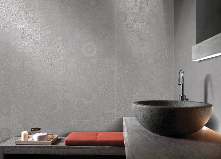 Elementi Silver Matt Porcelain Tile 600 x 600