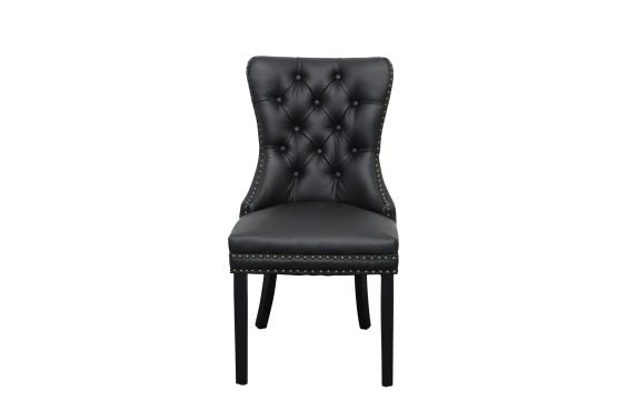 Elena Chair Black Faux Leather