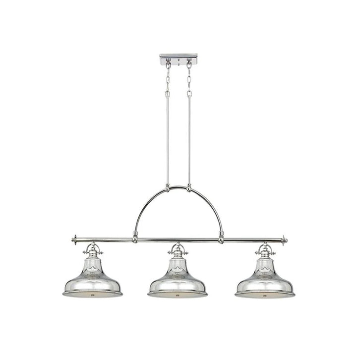 Emery Island 3-Light Chandelier in Silver/Bronze/Brass