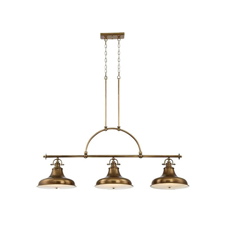 Emery Island 3-Light Chandelier in Silver/Bronze/Brass