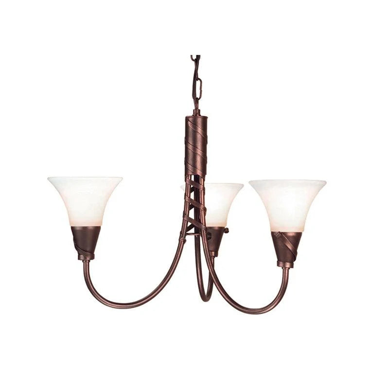 Emily 3Lt/5Lt Chandelier – Copper Patina & Ivory/Gold