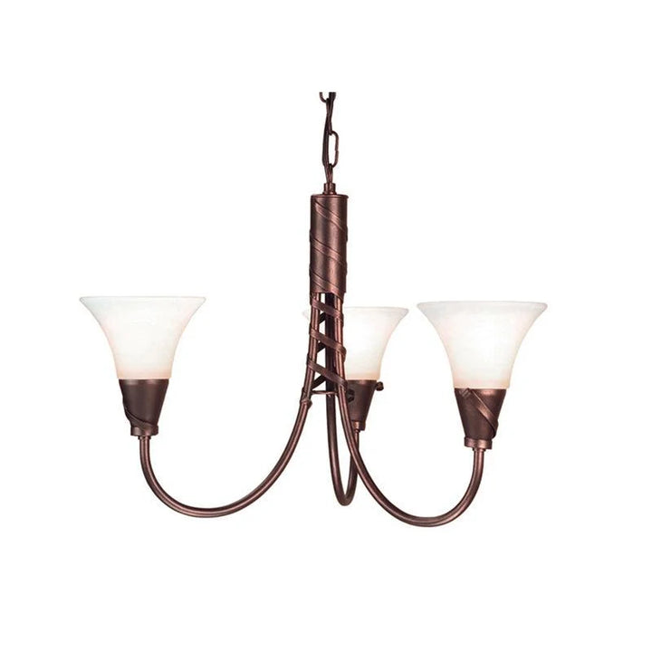 Emily 3Lt/5Lt Chandelier – Copper Patina & Ivory/Gold