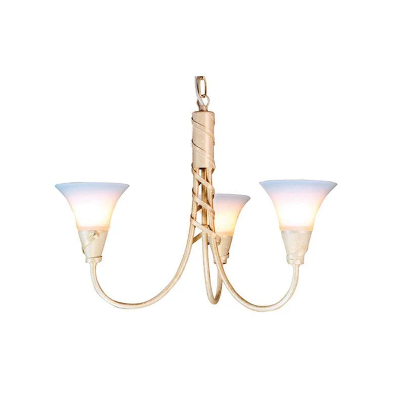 Emily 3Lt/5Lt Chandelier – Copper Patina & Ivory/Gold