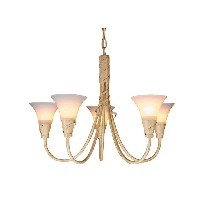 Emily 3Lt/5Lt Chandelier – Copper Patina & Ivory/Gold