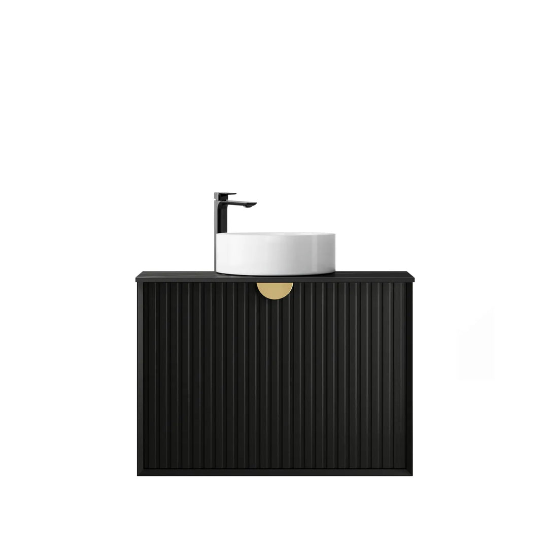 Marlo 750mm Matte Black Wall Hung Vanity