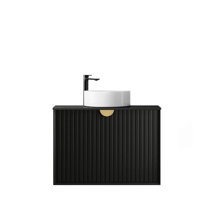 Marlo 750mm Matte Black Wall Hung Vanity