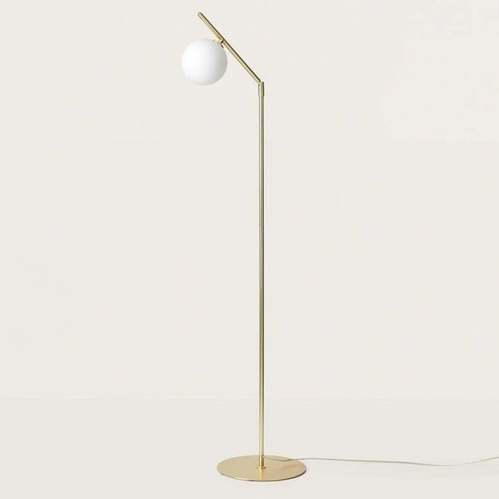 Endo LED Floor Lamp - Chrome/Opal or Matt Brass/Opal