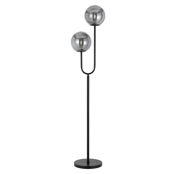 Eterna Floor Lamp - 2Lt in Black/Smoke or Antique Gold/Opal Matt