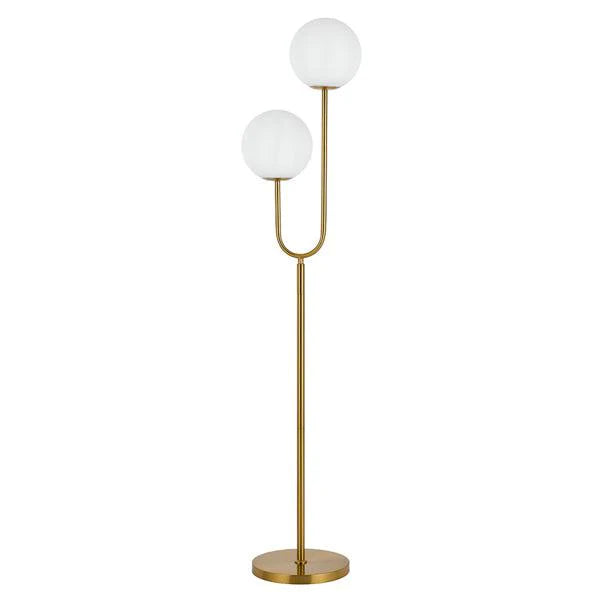 Eterna Floor Lamp - 2Lt in Black/Smoke or Antique Gold/Opal Matt