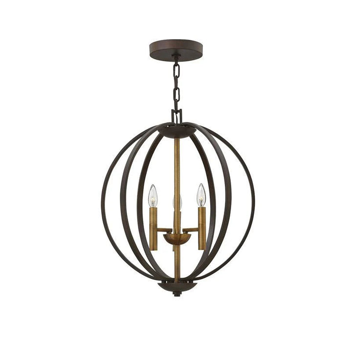 Euclid Chandelier - 3Lt/6Lt in Spanish Bronze