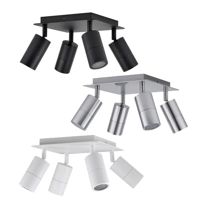 Exterior Adjustable Wall Light 4Lt Bar Square