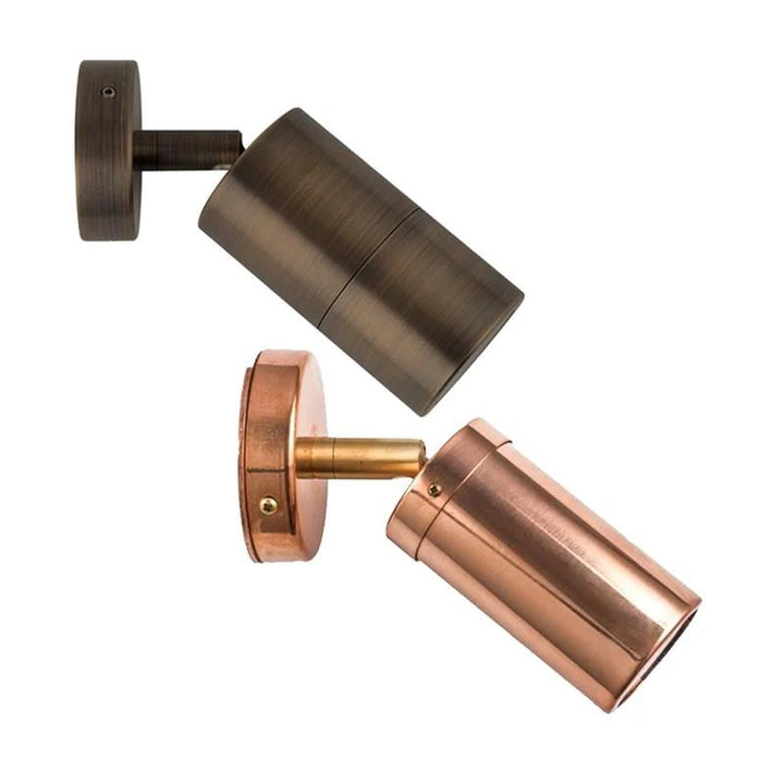 Exterior Wall Pillar Light Adjustable MR16 - Antique Brass/Copper